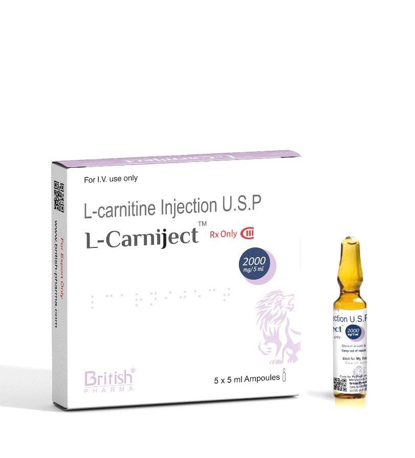 L-Carnitine 2000mg/5ml - 5x5ml amps