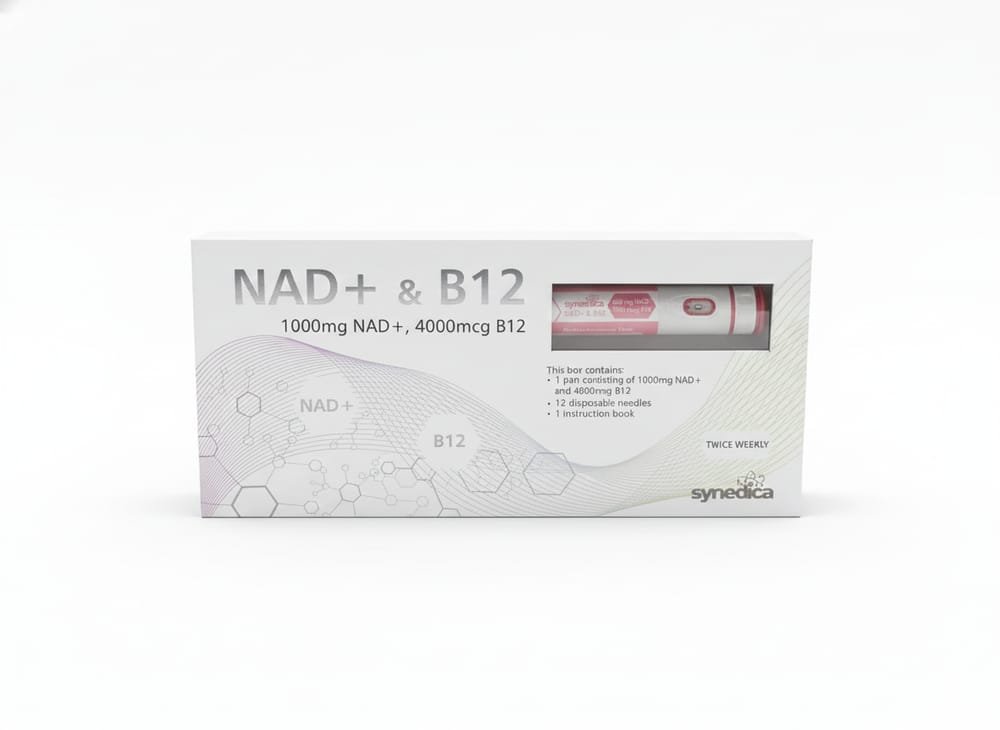 NAD+ & B12 Injection 1000mg NAD / 4000mcg B12 – Synedica