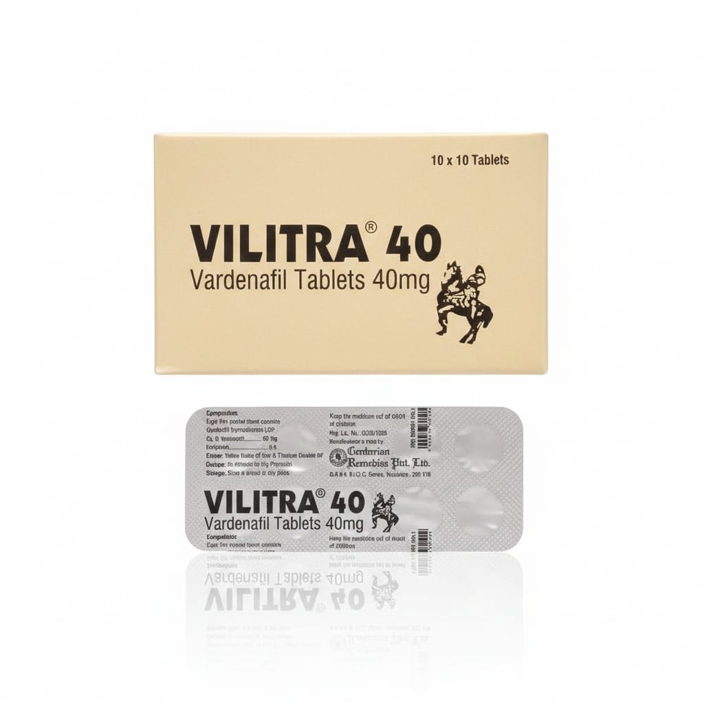 Vardenafil 40mg – 10 Tablets – Vilitra by Centurion Remedies