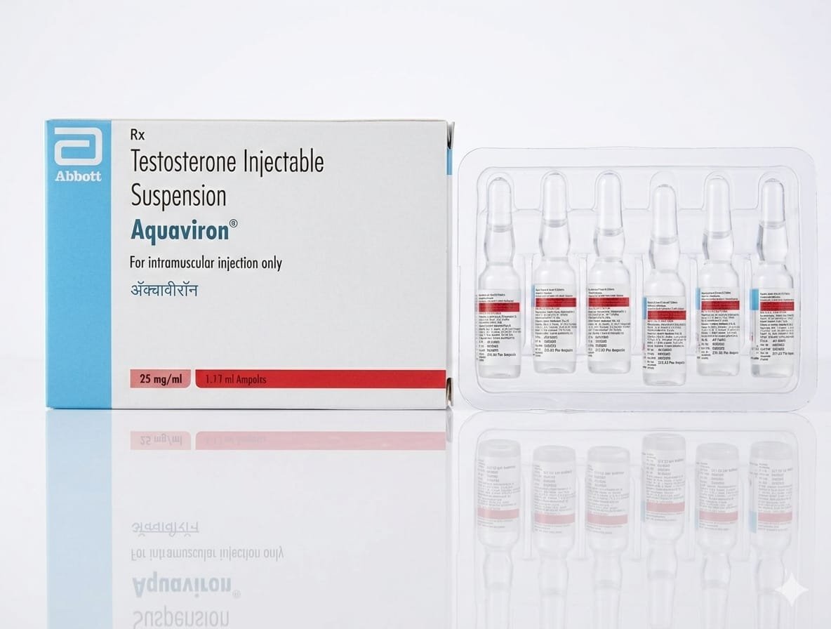 ‎Test Suspension - 25mg/ml ‎- 6 x 1ml amps - Aquaviron - Abbott
