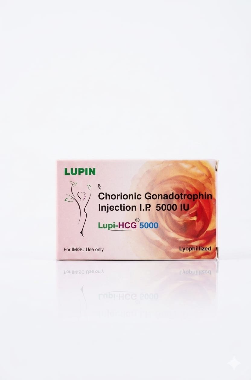 hCG 5000iu - 1 vial - LUPIN