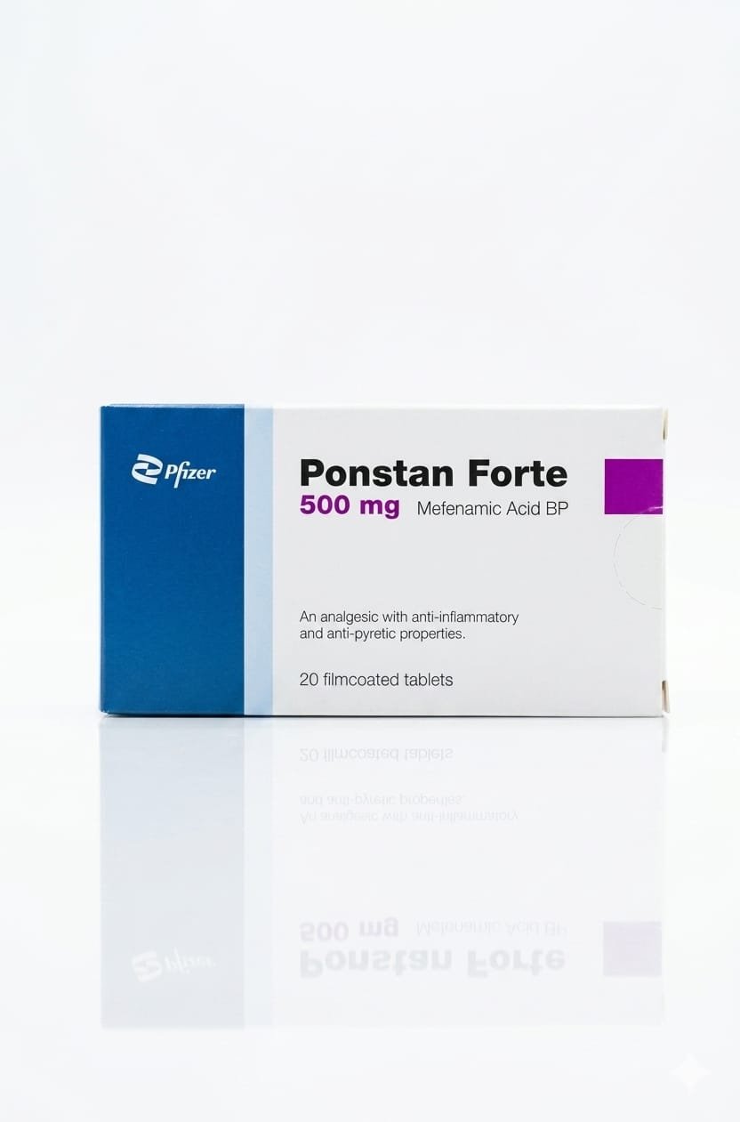 Mefenamic Acid BP 500mg - 1 x 28tb - Pfizer (Ponstan Forte)