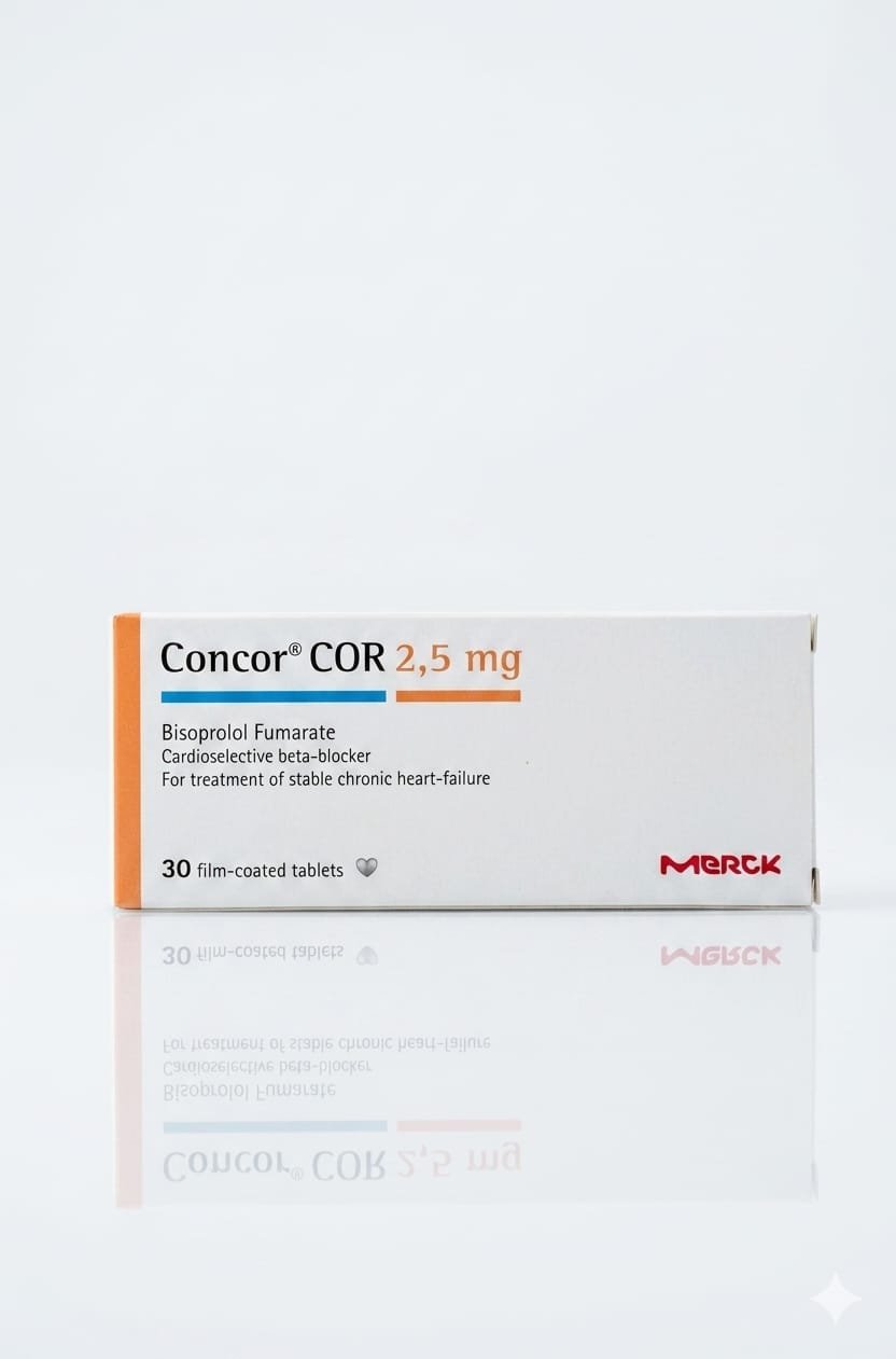 Bisoprolol 2.5mg - 1 x 30tb - Merck (Concor)